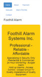 Mobile Screenshot of foothillalarm.com