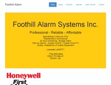 Tablet Screenshot of foothillalarm.com